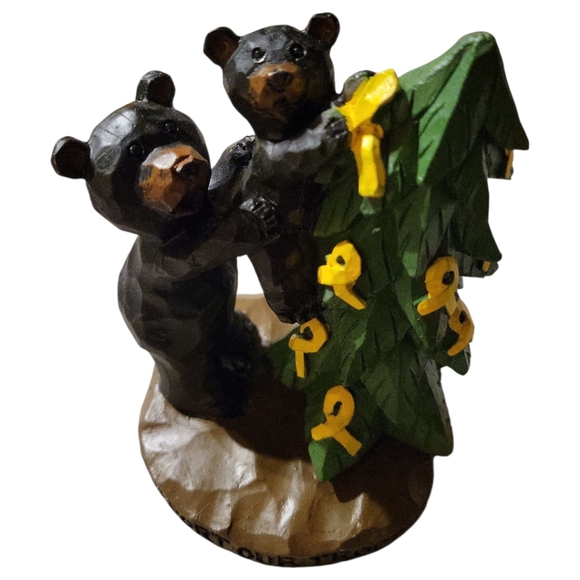 Lipco 19035 Support Our Troops Black Bears Polystone Figurine Statue Military - Picture 1 of 8